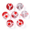 Transparent Glass with Enamel Beads LAMP-T011-21B-3