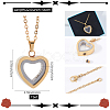 1Pc Stainless Steel Heart Pendant Urn Ashes Necklaces NJEW-CN0001-17G-2