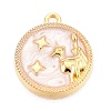 Alloy Enamel Pendants X1-ENAM-T021-03K-1