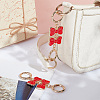 2Pcs Alloy Enamel Bowknot Link Purse Strap Extenders FIND-UN0003-18A-2