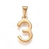 304 Stainless Steel Pendants STAS-L210-05G-G-1