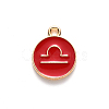 Alloy Enamel Pendants X-ENAM-S124-01A-07K-2