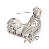 Zinc Alloy Crystal Rhinestone Enamel Brooch JEWB-U010-02P-02-2