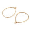 Brass Open Back Bezel Pendants KK-N256-01G-G-2