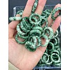Natural Green Spot Jasper Finger Rings WG8089A-29-1
