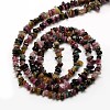 Natural Multicolor Tourmaline Nuggets Bead Strands G-L154-B-07-3