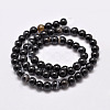 Natural Black Agate Bead Strands G-G962-12mm-12-A-2