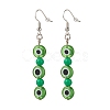 Lampwork Evil Eye & Acrylic Beaded Dangle Earrings EJEW-JE04972-03-1