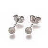 Tarnish Resistant 304 Stainless Steel Stud Earrings EJEW-L215-58B-P-1