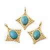 Synthetic Turquoise Pendants KK-Z149-14G-01-1