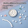 100Pcs Silicone Beads Round Rubber Bead 15MM Loose Spacer Beads for DIY Supplies Jewelry Keychain Making JX454A-3