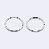 Anti-Tarnish Rhodium Plated 925 Sterling Silver Open Jump Rings STER-F036-02P-0.9x6mm-2