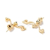 Brass Pave Cubic Zirconia Peg Bails KK-F867-41G-2