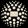 100Pcs 4 Styles Flatback Hair & Costume Accessories Ornaments Resin Flower Daisy Cabochons CRES-NB0001-37B-6