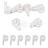 6Pcs 925 Sterling Silver Hollow Initial Beads STER-TA0001-53P-1