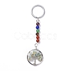 Gemstone and Natural Amazonite Chakra Keychain KEYC-P037-A04-2