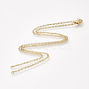 304 Stainless Steel Cable Chain Necklace Making STAS-T040-PJ209-2-46-2