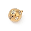 304 Stainless Steel Micro Pave Cubic Zirconia Pendants STAS-D305-02G-B-2
