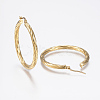 304 Stainless Steel Hoop Earrings EJEW-H322-17-3