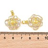 Brass Micro Clear Cubic Zirconia Peg Bails Pin Pendants KK-CBA6A75-52D-G-3