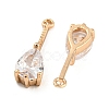 Brass with Cubic Zirconia Pendants KK-Z035-01B-2