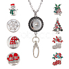DIY Interchangeable Christmas Office Lanyard ID Badge Holder Necklace Making Kit DIY-SC0022-03-1