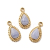 Natural Blue Lace Agate Teardrop Charms STAS-B074-04G-02-1
