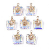 Electroplate Glass Charms X-EGLA-N005-002C-2