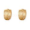 Real 18K Gold Plated Brass Hollow Hoop Earrings EJEW-EE0002-003-1