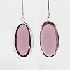 Silver Color Plated Brass Glass Pendants GLAA-J047-04S-2