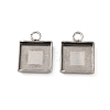 304 Stainless Steel Pendant Cabochon Settings STAS-Z201-02P-03-1