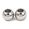 Tarnish Resistant Rondelle 201 Stainless Steel European Beads STAS-N020-03-10mm-3