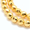 Electroplate Non-magnetic Synthetic Hematite Beads Strands G-L485-03A-G-2