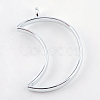 Rack Plating Alloy Open Back Bezel Pendants PALLOY-S047-39D-FF-2