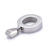 Non-Tarnish 304 Stainless Steel Letter Pendants X-STAS-H127-O-P-2