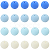 Rubberized Style Imitated Silicone Acrylic Beads MACR-PA0001-06B-02-6