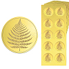 15 Sheets Gold Foil Paper Picture Stickers STIC-WH0025-007-1