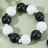 50Pcs 2 Colors Wood Large Hole European Beads WOOD-SP0001-50-7