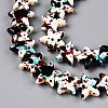 Spray Painted Synthetic Turquoise Beads Strands UNKW-T001-11G-3