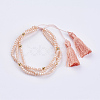 Glass Multi-strand Bracelets BJEW-I237-01D-1