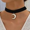 Gothic Moon CCB Plastic Pendant Black Velvet Choker Necklaces for Women FS-WG30AE2-01-3