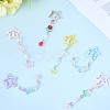 6Pcs 6 Colors Star Iron & Plastic Snap Hair Clips PHAR-CP0001-27-3