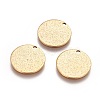 Ion Plating(IP) 304 Stainless Steel Textured Pendants X-STAS-I098-01-15mm-G-3