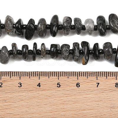 Natural Tourmalinated Quartz Beads Strands GG-CBA3A44-B01-01-1