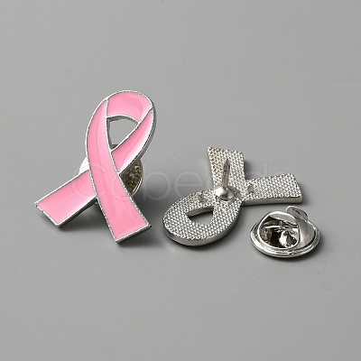 Awareness Ribbon Enamel Pin JEWB-WH0029-29C-1