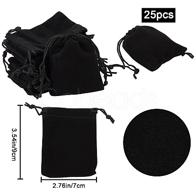 25Pcs Rectangle Velvet Drawstring Pouches TP-BBC0001-04A-03-1