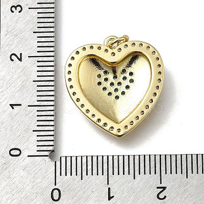 Brass Micro Pave Cubic Zirconia Pendants KK-C090-42G-06-1
