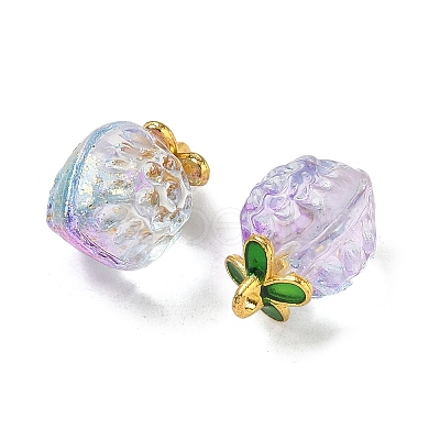 Transparent Glass Pendants GLAA-P072-03G-11-1