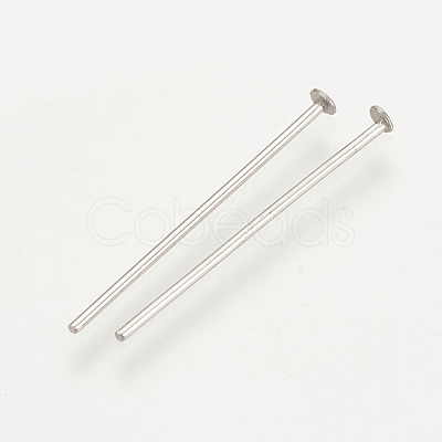 Tarnish Resistant 304 Stainless Steel Flat Head Pins STAS-S076-75-20mm-1
