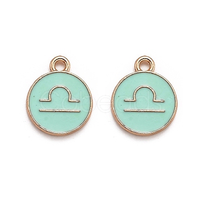 Alloy Enamel Pendants ENAM-S124-01B-15K-1